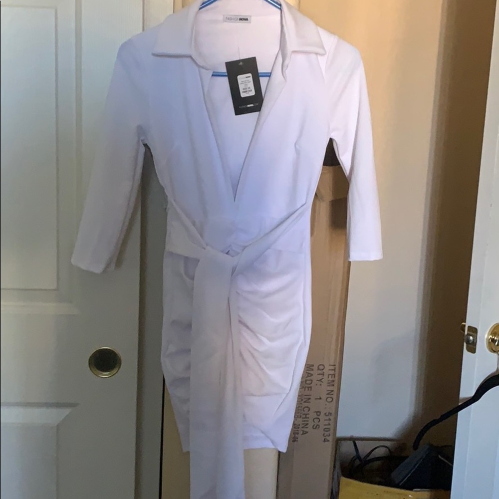 White blazer dress